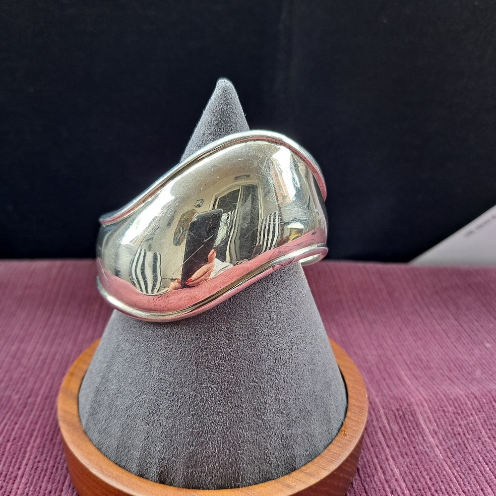Sterling Silver Wave Cuff